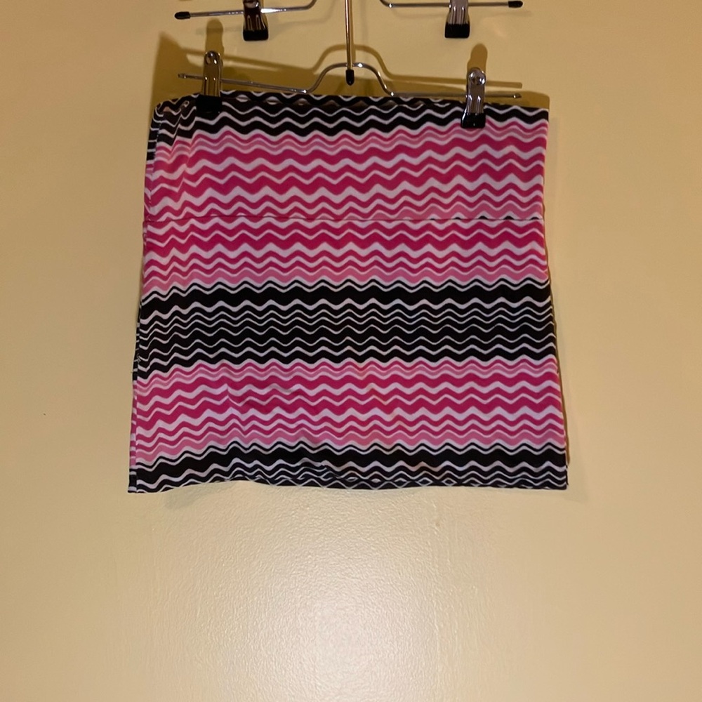 BONGO Pink and Black Mini Pencil Skirt for Night Out